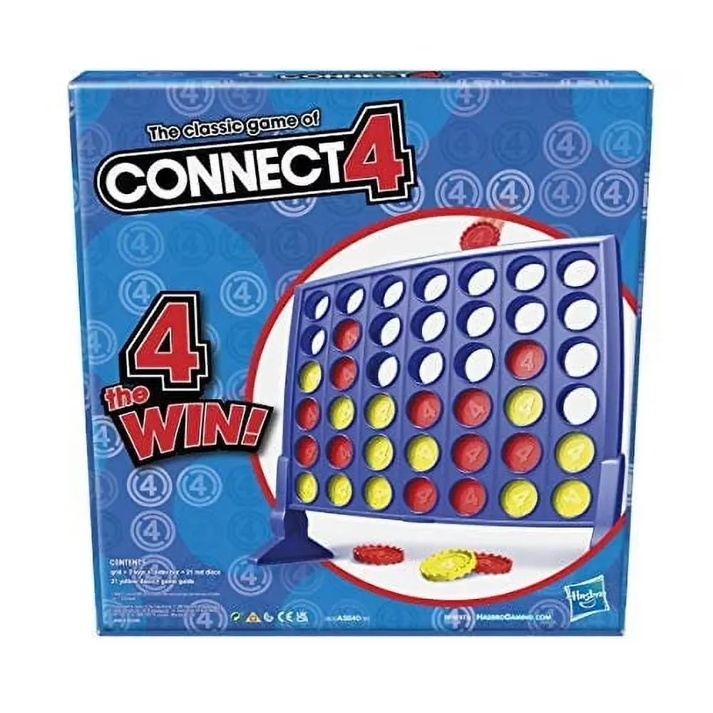 Connect 4 Classic Grid, 4 in a Row Game,Strategy Board Games for Kids, 2 Player